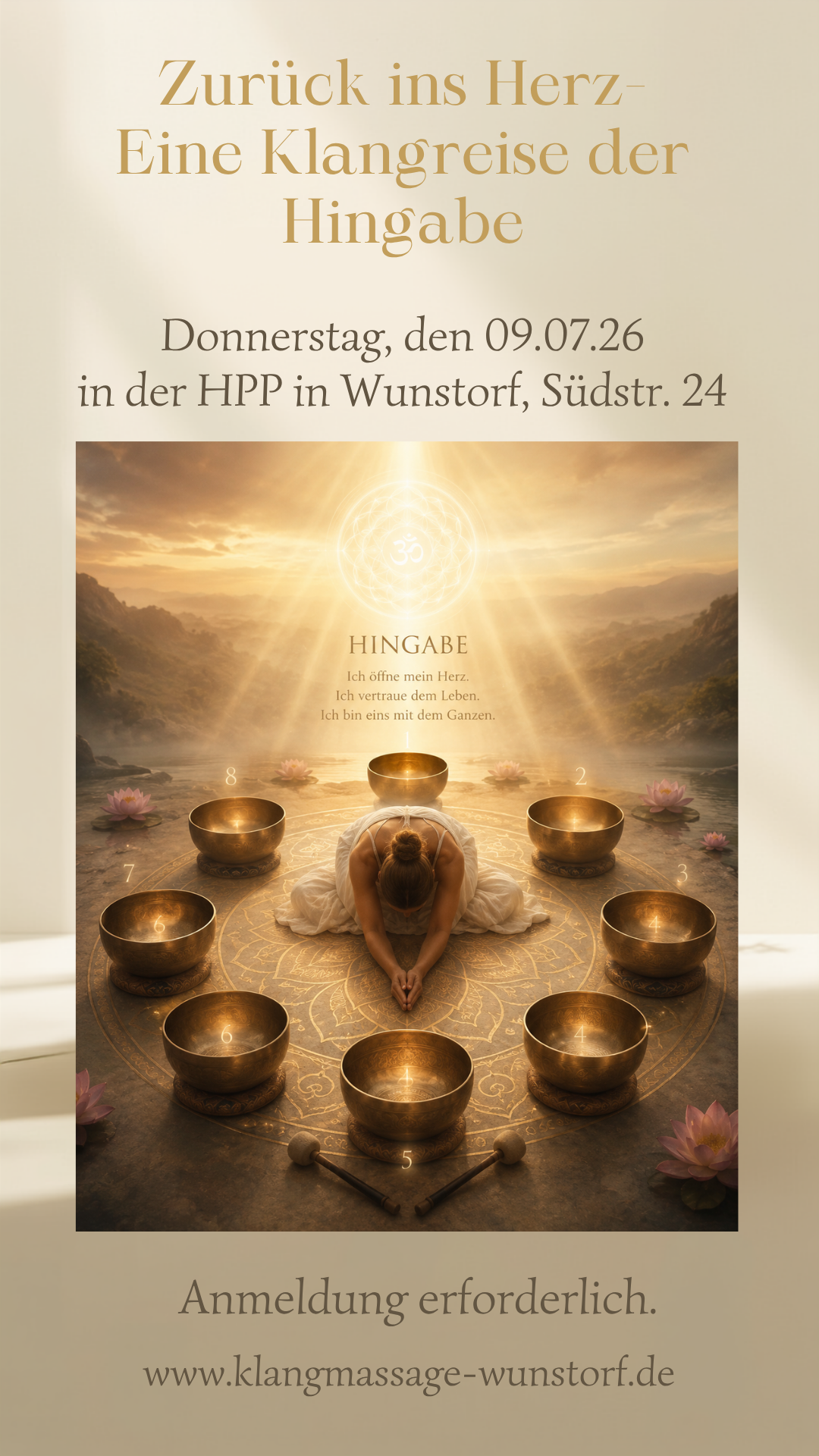 Klangschalen-Entspannungsreise Flyer